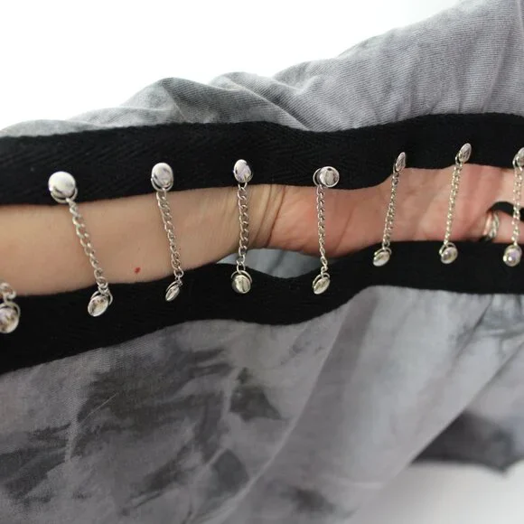 Affliction Standard Series studded chains men's S t-shirt tie-dye gray unisex - Picture 8 of 8